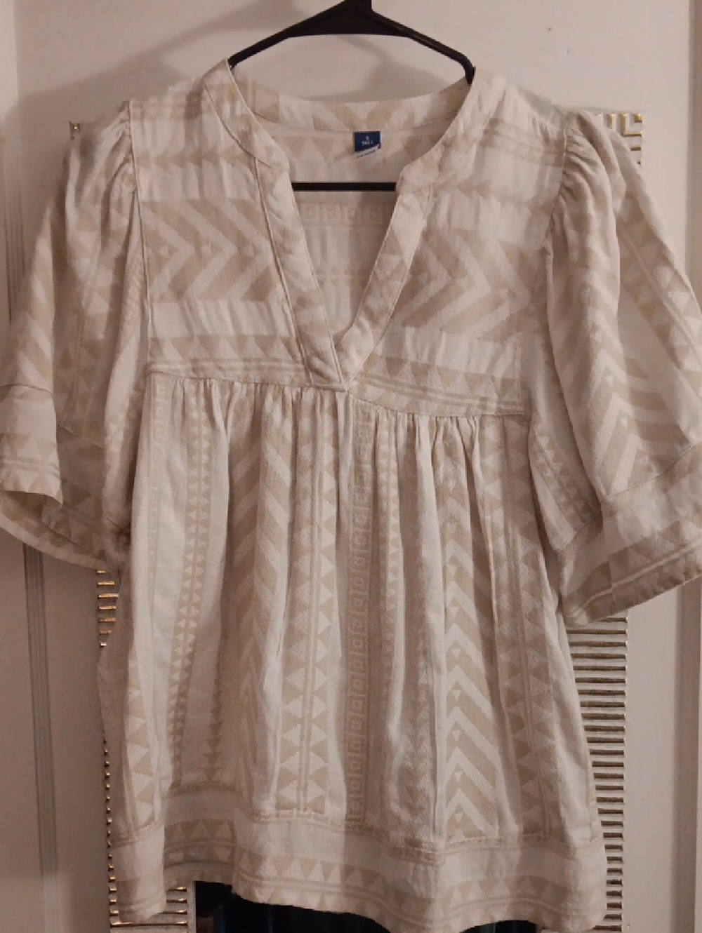 Old Navy Cream Textured Top